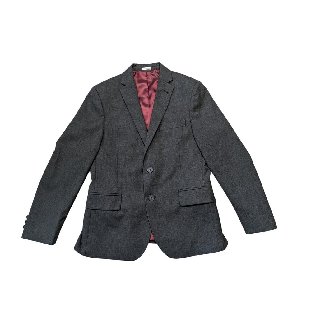 Joseph Abboud Boys Blazer Polyester Blend Two Button Charcoal Grey Size 14R